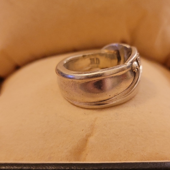 Hand Forged Vintage Flatware Spoon Ring Size 8 - Picture 6 of 6